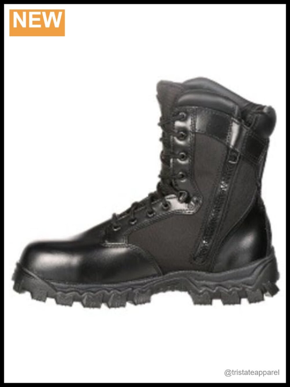 Waterproof Zipper Lace Up Work Utility Boots Removable Insole
